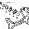 Distanzstück für die Hinterachse Honda Helix CN250, sowie CH250, FES250, NS250A... Ersetzt 42312KM1000 – Bild 2
